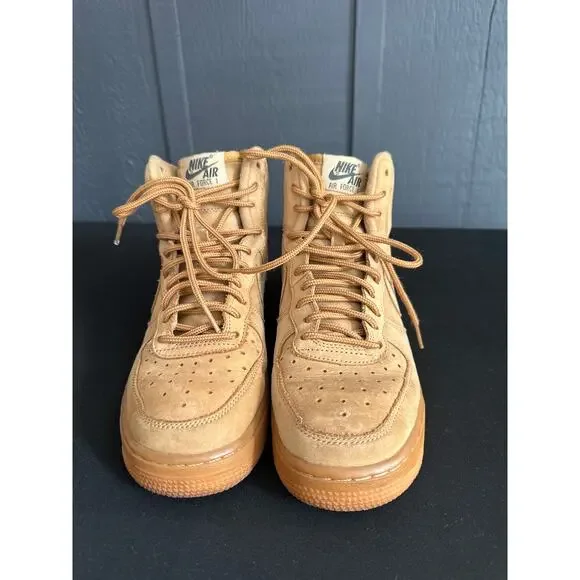 Nie Air Force 1 High Top in Wheat Gum Sole Youth Size 6Y - Picture 5 of 12